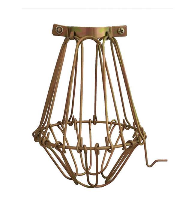 Brass Hinge Light Bulb Cage – Hangout Lighting